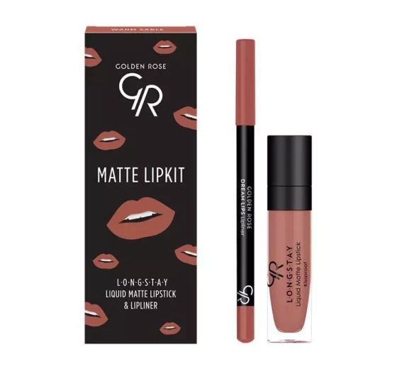 Golden Rose Matte Lipkit zestaw do makijażu ust Warm Sable