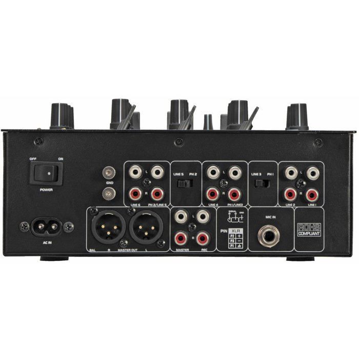 Mixer para DJ OMNITRONIC PM-322P de 3 canais com Bluetooth e reprodutor USB