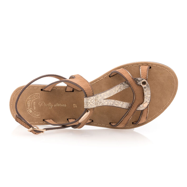 Brune sandaler / sko med åpen tå til dame