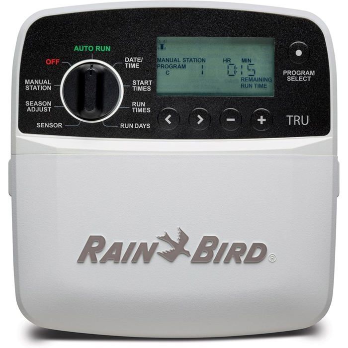RAIN BIRD 4-Wege-Bewässerungstimer – WLAN-kompatibel – Großes LCD-Display – Zonenprogrammierung