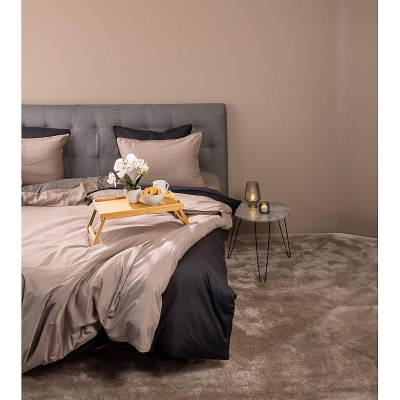 Set di biancheria da letto 140x200 cm in cotone color antracite
