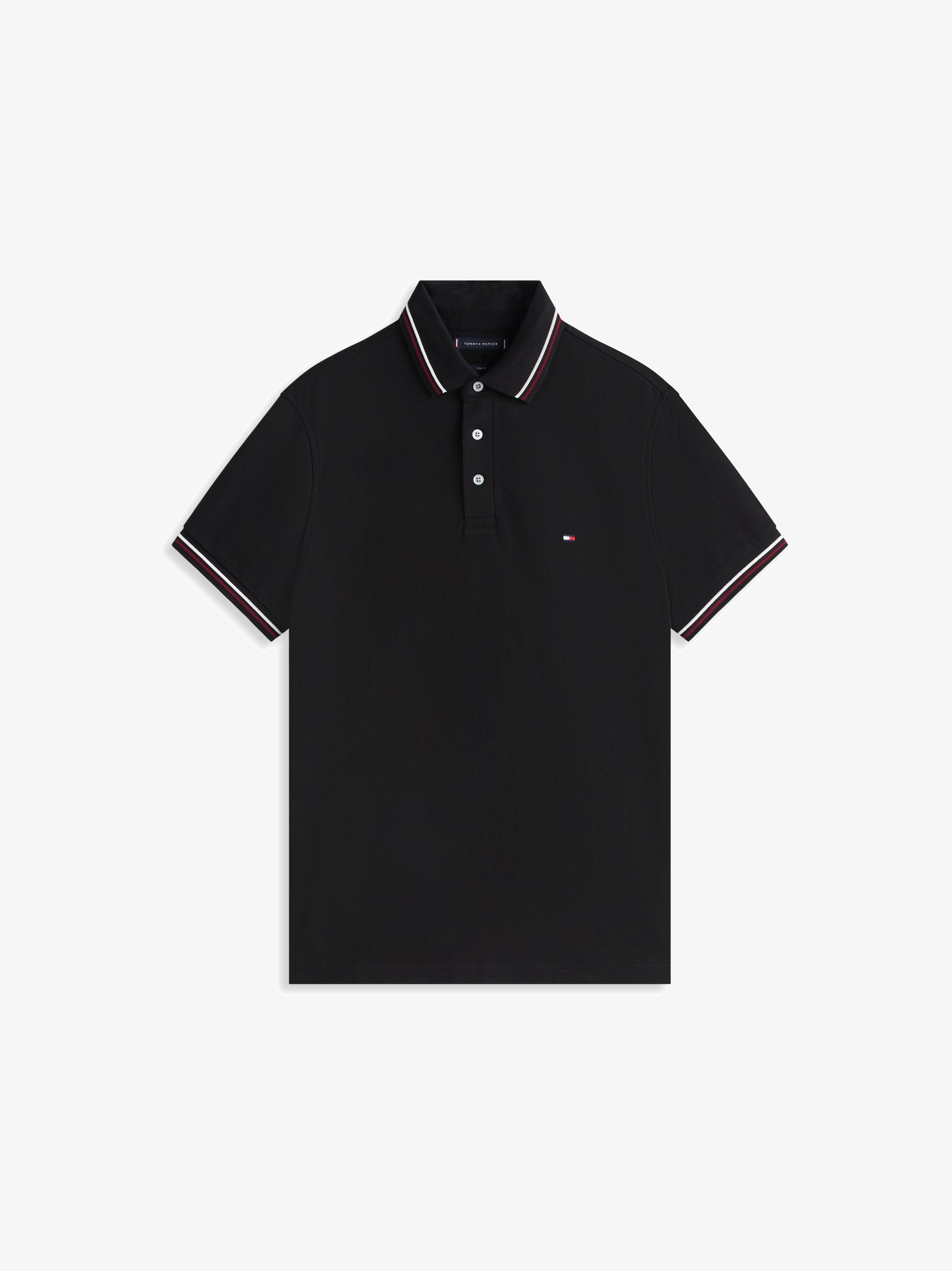 Polo Tommy Hilfiger TIPPED SLIM FIT - noir