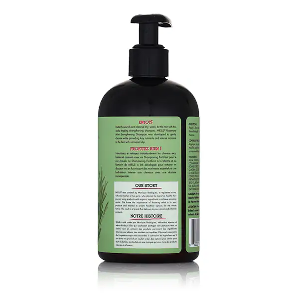 Champú fortalecedor de romero y menta de Mielle Organics