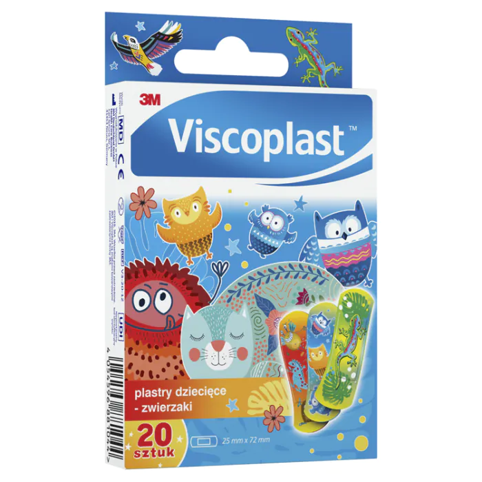 Viscoplast Zwierzaki, Plastry dla dzieci, 2,5x7,2cm