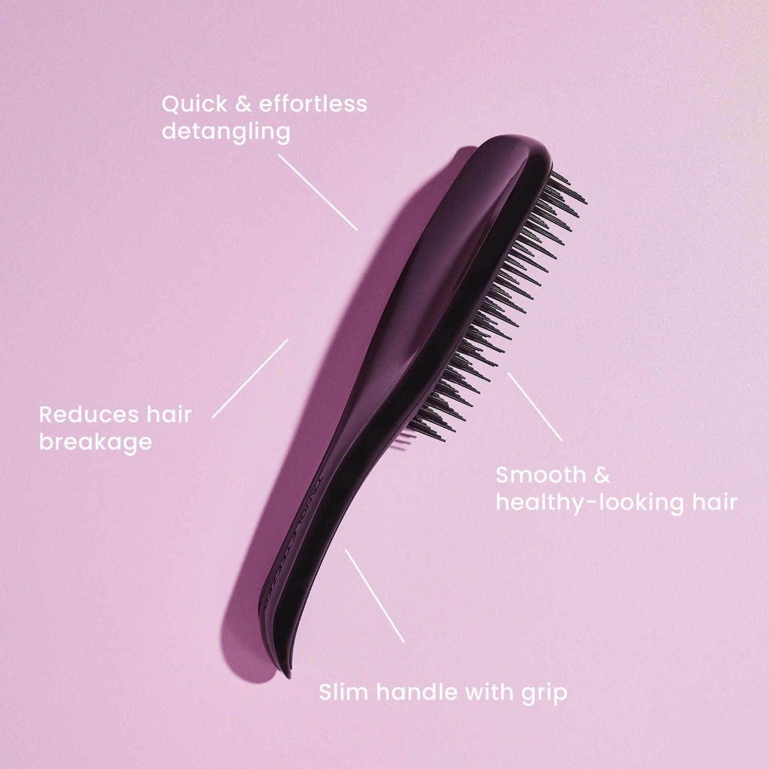 Tangle Teezer plakanās un lāpstiņu birstes, Tangle Teezer Wet Detangler – Wet Detangler Midnight Black – 1 gab.