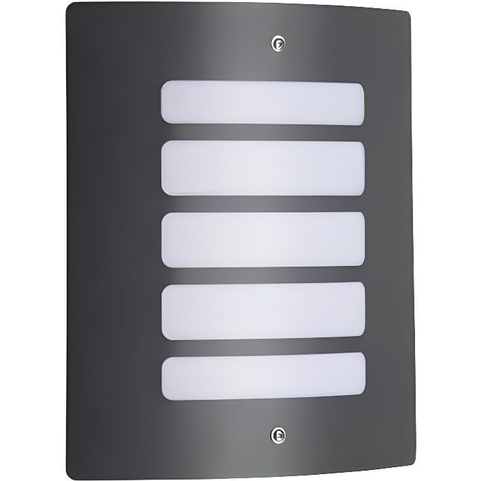 Aplique de exterior Todd - BRILLANTE - 29 cm de alto - Antracita - 60 W - Líneas curvas