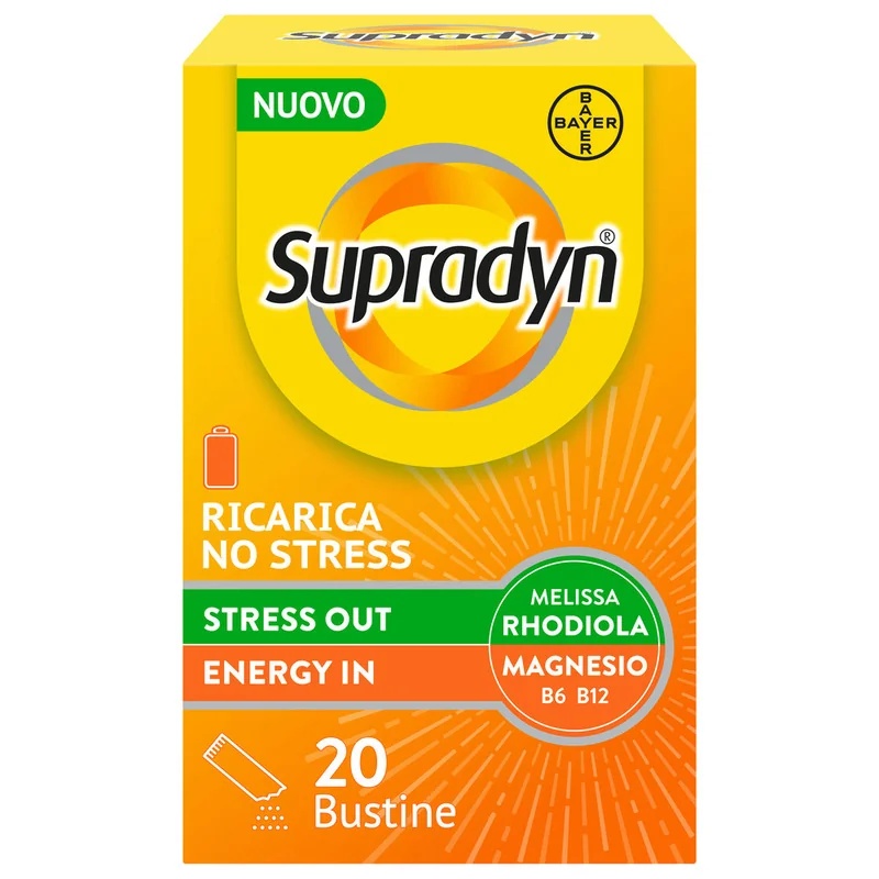 SUPRADYN Supradyn Recharge Sem Estresse 20 sachês suplemento alimentar de vitaminas e magnésio