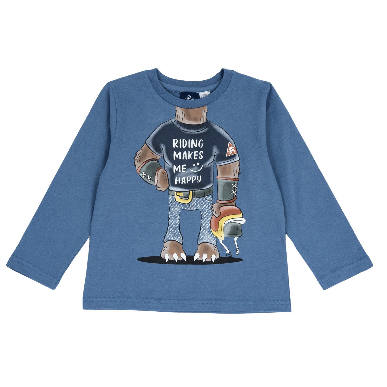 Blaues Langarmshirt