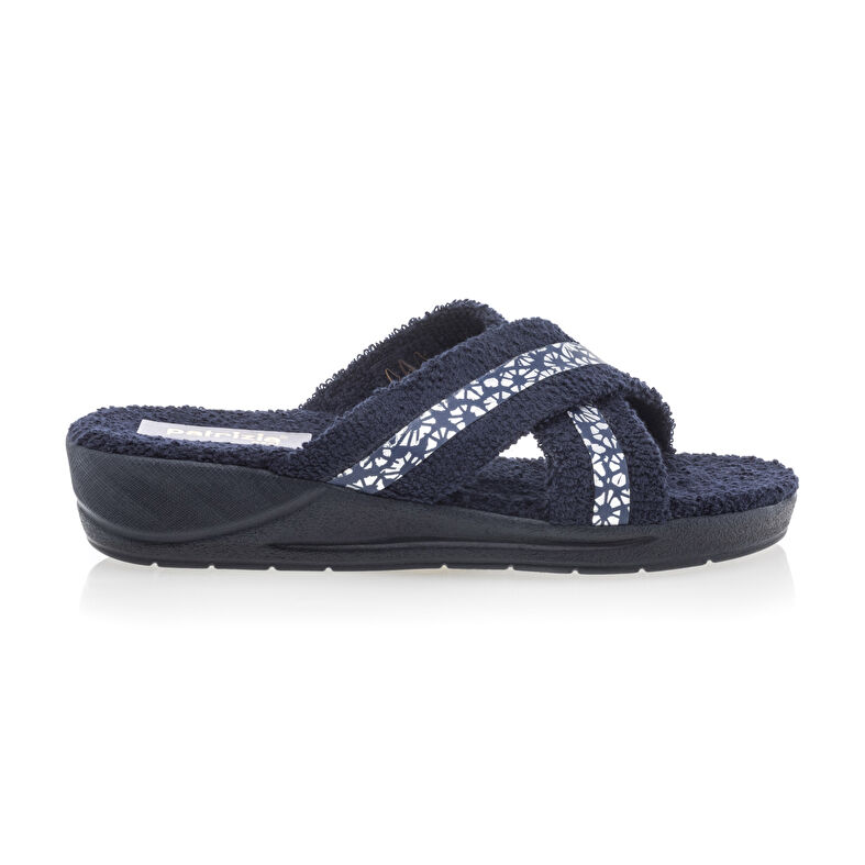 Blaue Damenpantoffeln