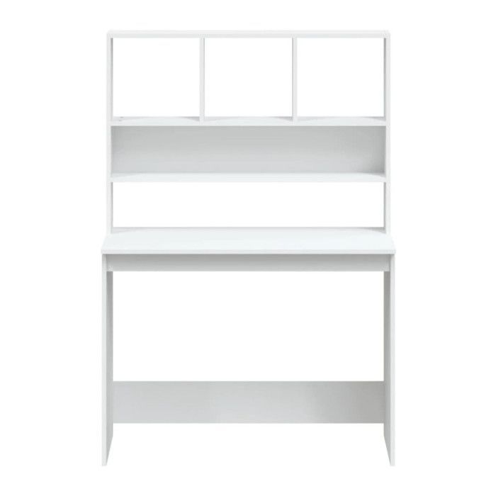 vidaXL Bureau avec étagères Blanc 102x45x148 cm Bois d'ingénierie 823000