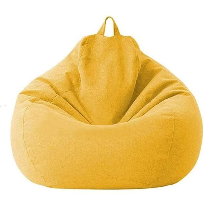 Funda para puf AMOUNE - Sin relleno, con cremallera, para adultos, niños y adolescentes - 80x90cm