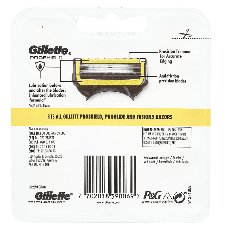Gillette Gillette scheermesjes 4-pack Proshield handleiding