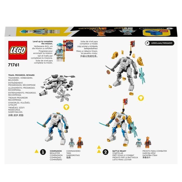 LEGO® 71761 Ninjago Zane's Power Mech Evolution, Toy for Children Ages 6+ with Snake Figures, Ninja Battle
