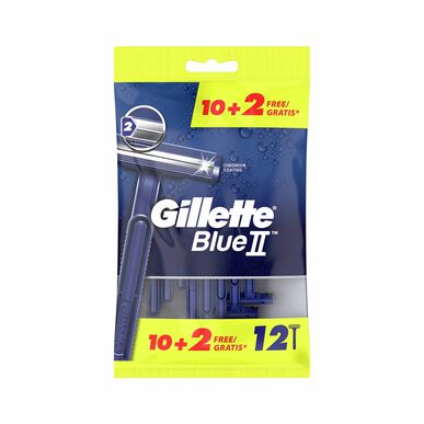 Gillette wegwerpscheermesjes blauw II, 12 stuks