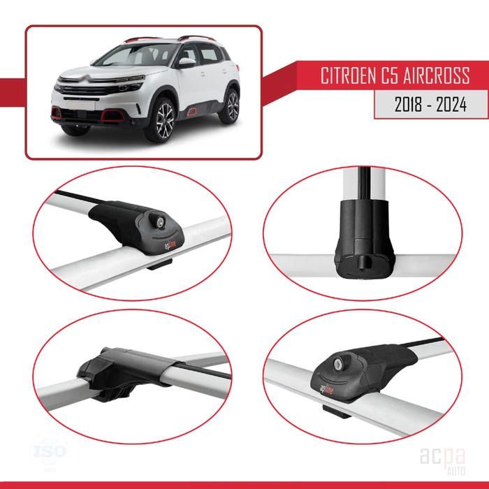Barras de techo ACE-1 para Citroën C5 Aircross 2018-2024, portaequipajes / Gris