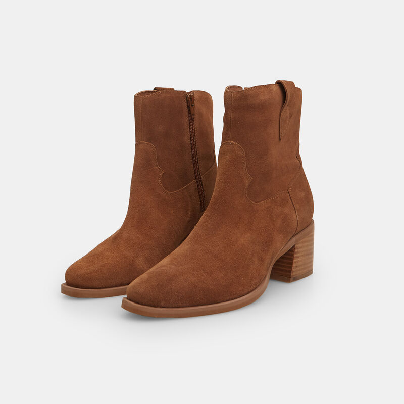 Damskie skórzane kowbojskie buty