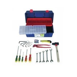 Caisse à outils - Outifrance - 22 pièces - Dimensions : 400 x 200 x 180 mm - Matière : Plastique