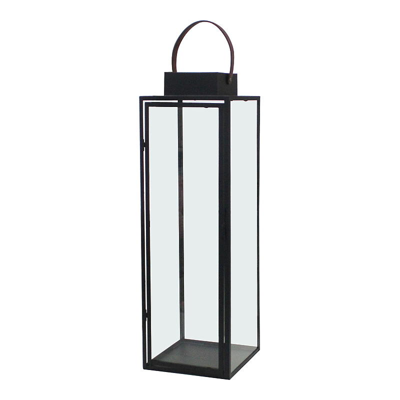 Hjemmelanterne 20x65 cm sort metal/glas Kvitsøy
