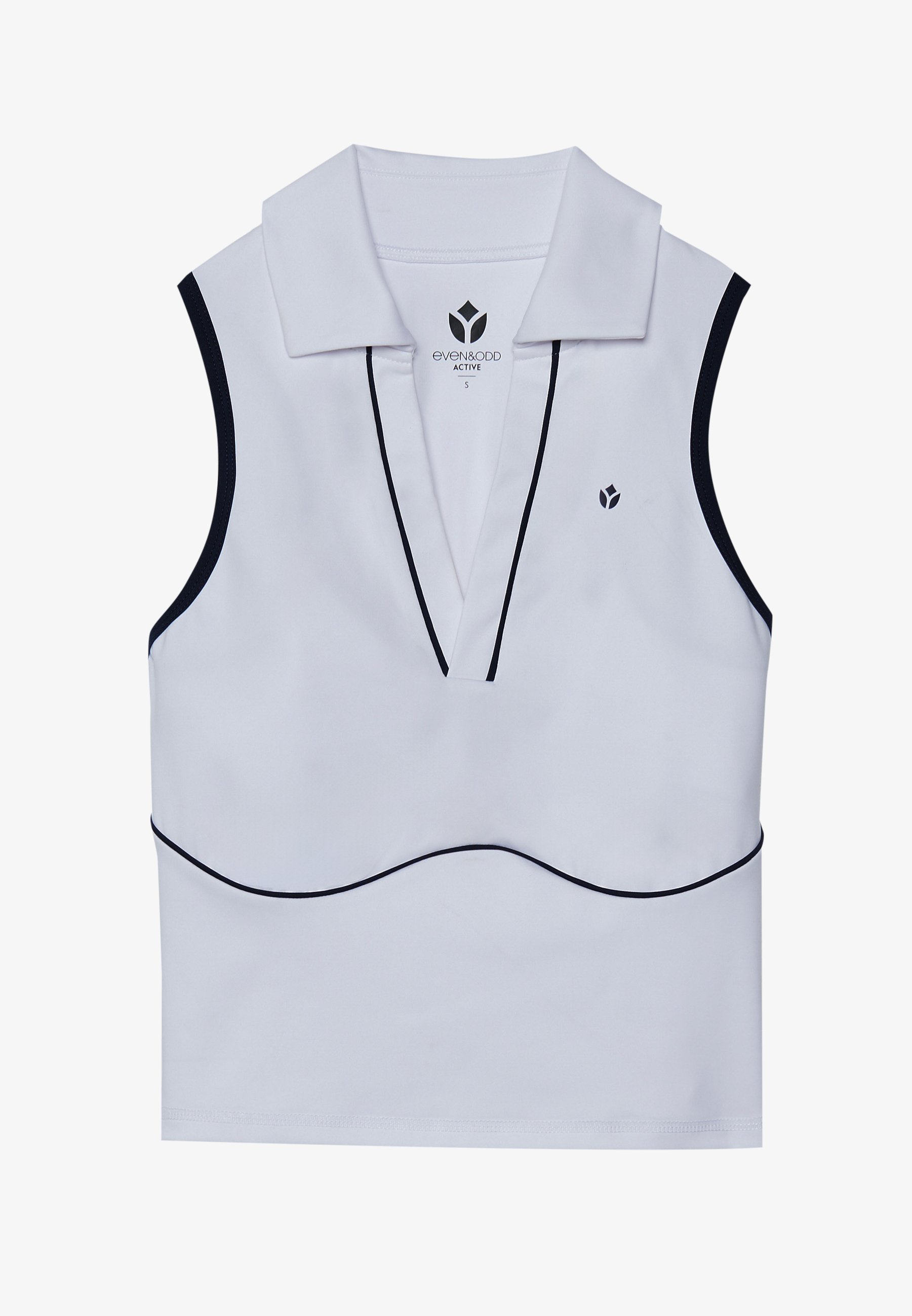 Even&Odd Active V-Ausschnitt-Tennistop mit Racerback - Weiß