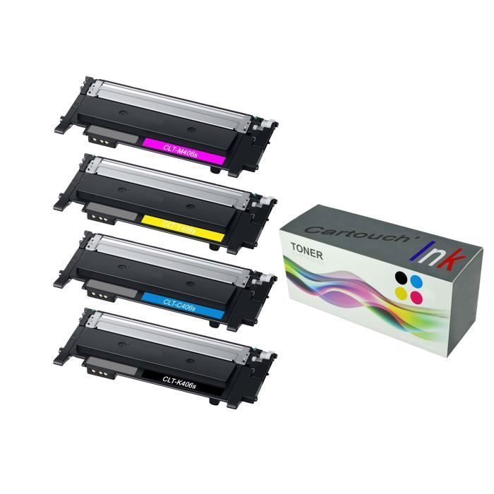 406S - Pack of 4 Compatible SAMSUNG CLT-K406s C406s M406s Y406s Toners - Samsung 406 Cartridge Toner