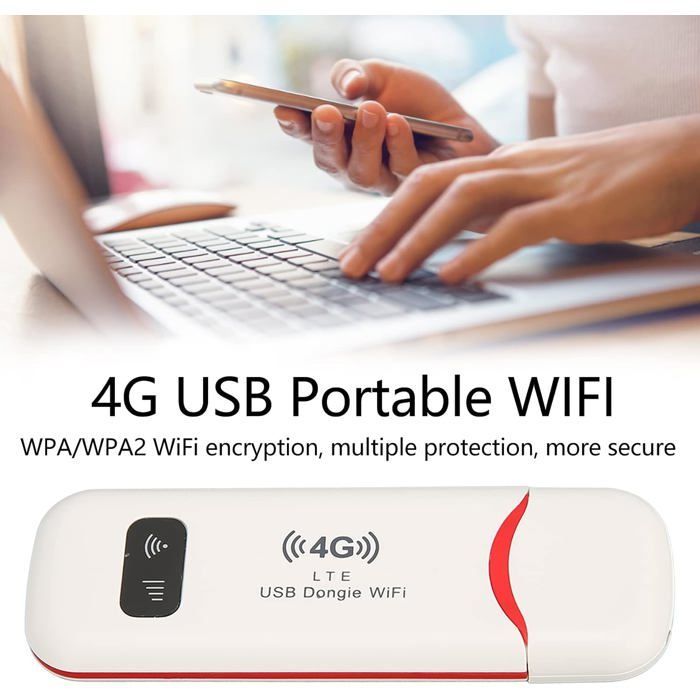 Tragbarer Reise-WLAN-Router mit WLAN-Verschlüsselung, 10-Benutzer-Sharing-Funktion, MiFi-USB-Hotspot