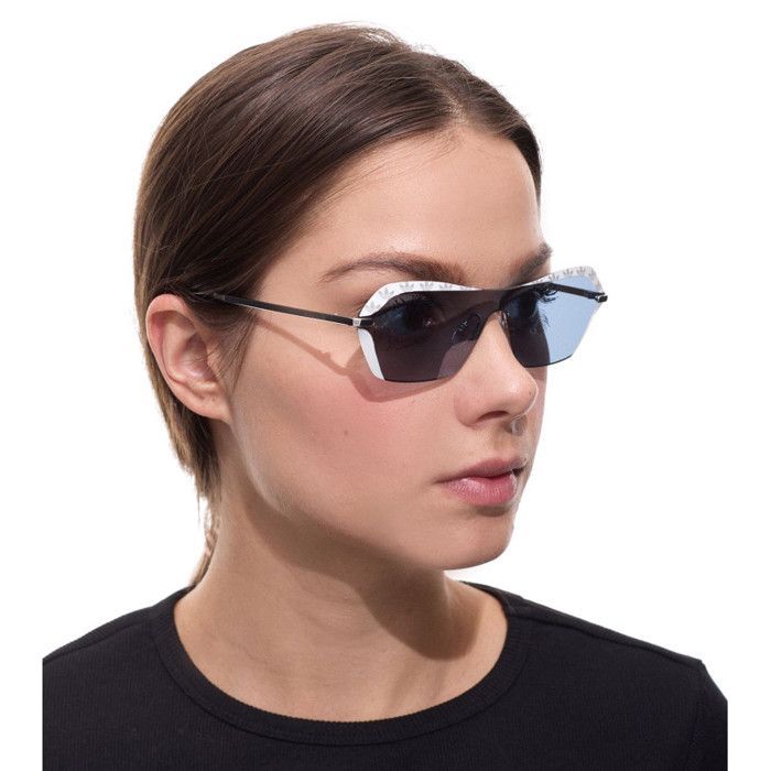 Gafas de sol Adidas para mujer, lentes espejadas, categoría de filtro 2, blanco/azul/plata
