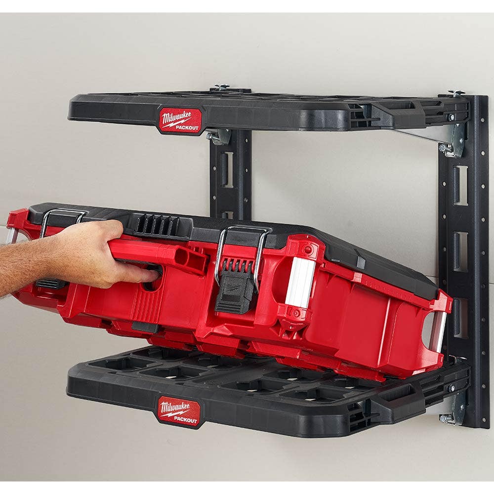 Trilhos de prateleira verticais de 2 peças MILWAUKEE E-Track PACKOUT™ 48228482