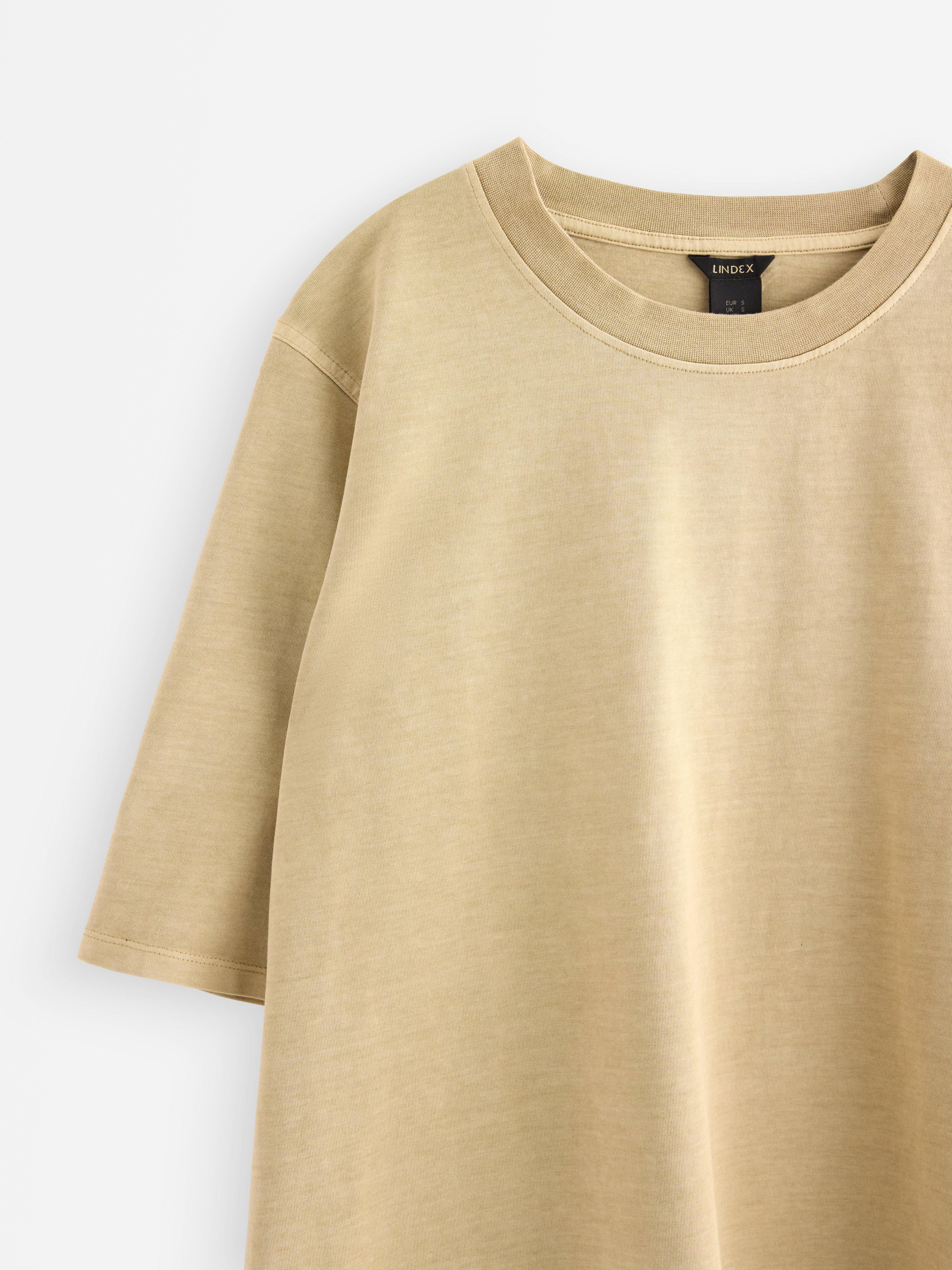 Camiseta extragrande beige