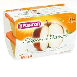 PLASMON Plasmon fruitpuree Smaken van de natuur met appel 4x100 g + 4m zuigelingenvoeding