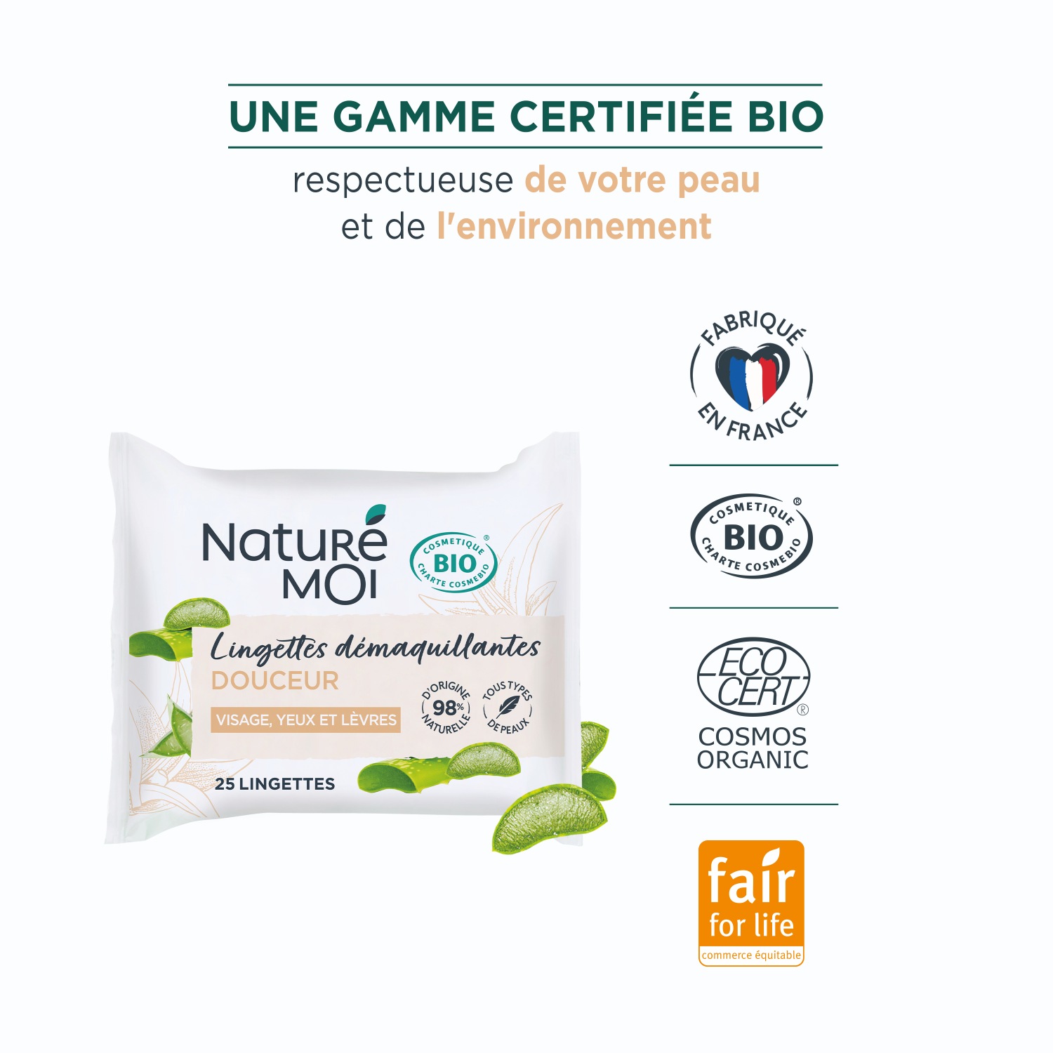 Naturé Moi Lingettes démaquillantes