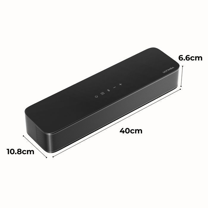 ULTIMEA Barre de Son 2.1ch Tout-en-Un pour TV, Caisson de Basses Intégré, Contrôle via App, 120W, Bluetooth 5.4, Poseidon M20