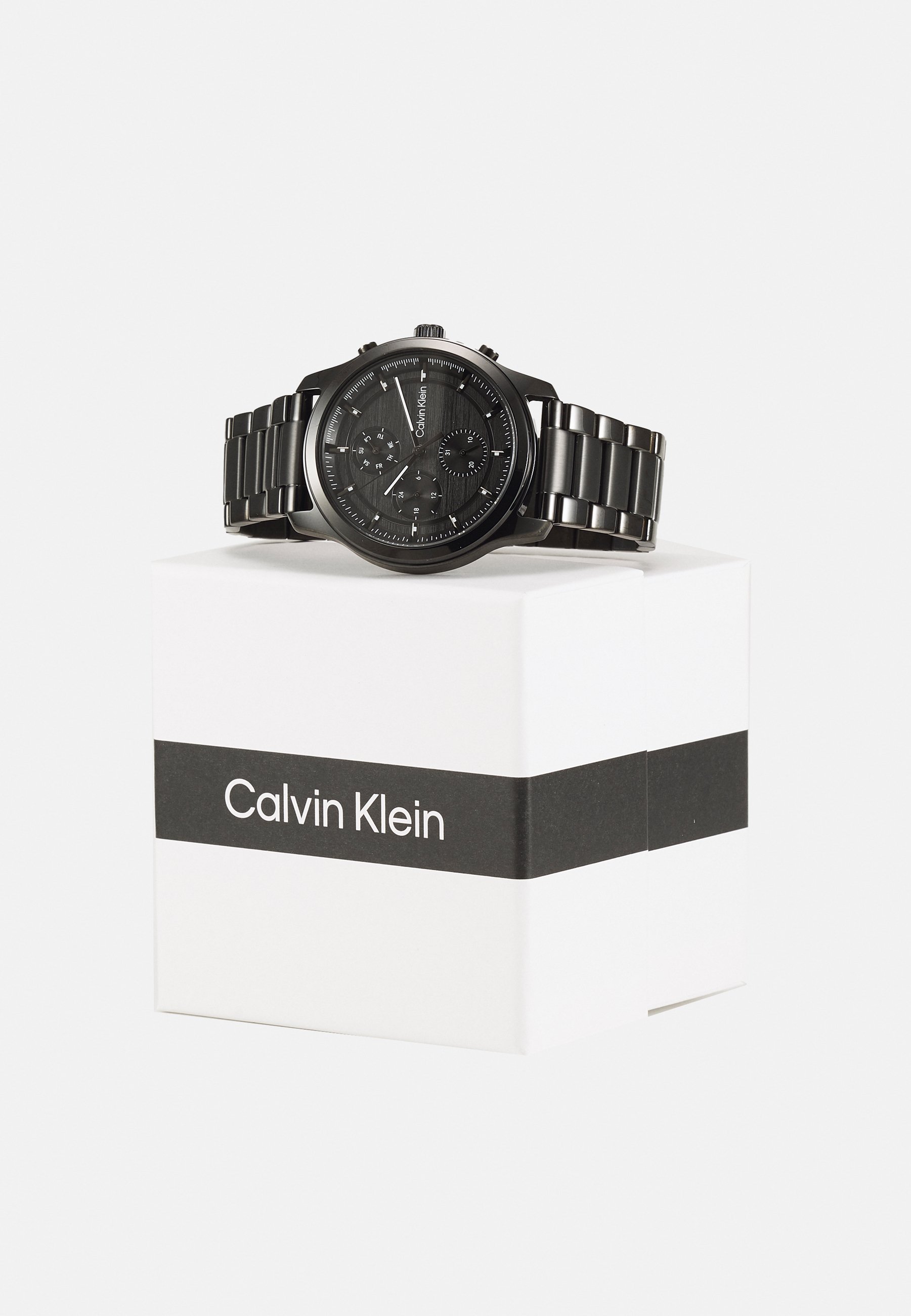 Calvin Klein MULTI FUNCTIONS BRUSHED DIAL - Chronografické hodinky - čierne