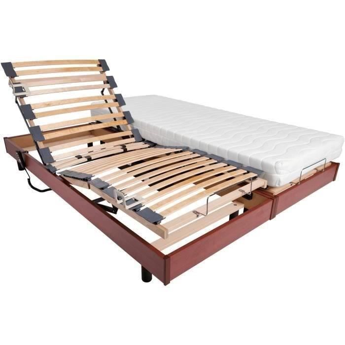 Conjunto Relaxamento: colchão + bases de cama elétricas 2x90x200 - Espuma - Firme - TALCA Fabricado na França