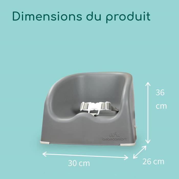 BEBECONFORT Essential Booster Seat, van 6 maanden tot 3 jaar (15 kg), warmgrijs