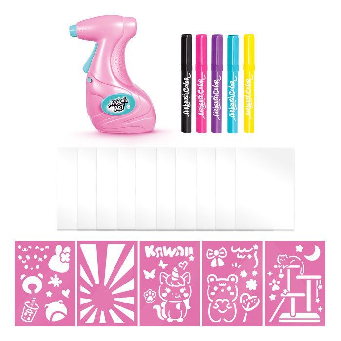 Kit de Création de Posters avec spray électronique, pochoirs et feutres - Airbrush Art - AIR 015 Canal Toys