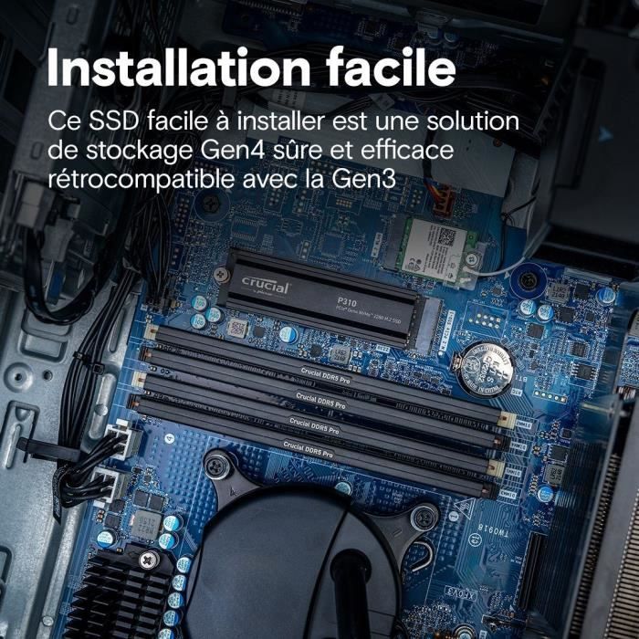 CRUCIAL - P310 - SSD interno - 2 TB - Gen4 - NVMe M.2 - Até 7100 MB/s