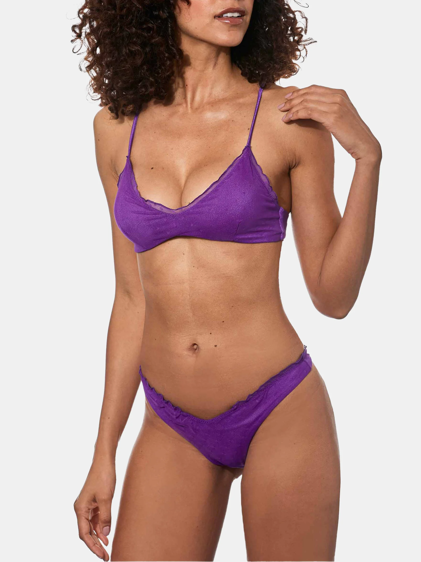 Paarse bralette bikini voor dames