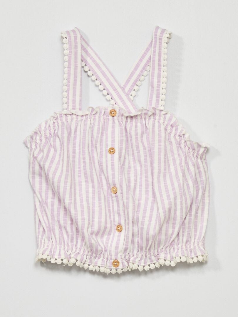 Gestreept tanktopje - PAARS