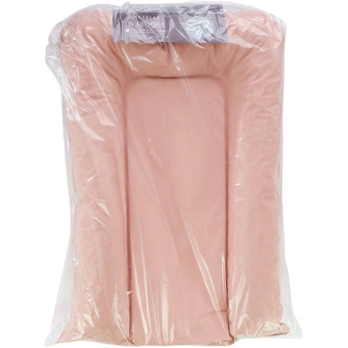 Trocador de fraldas - TINEO - Flocos - PVC - Rosa claro