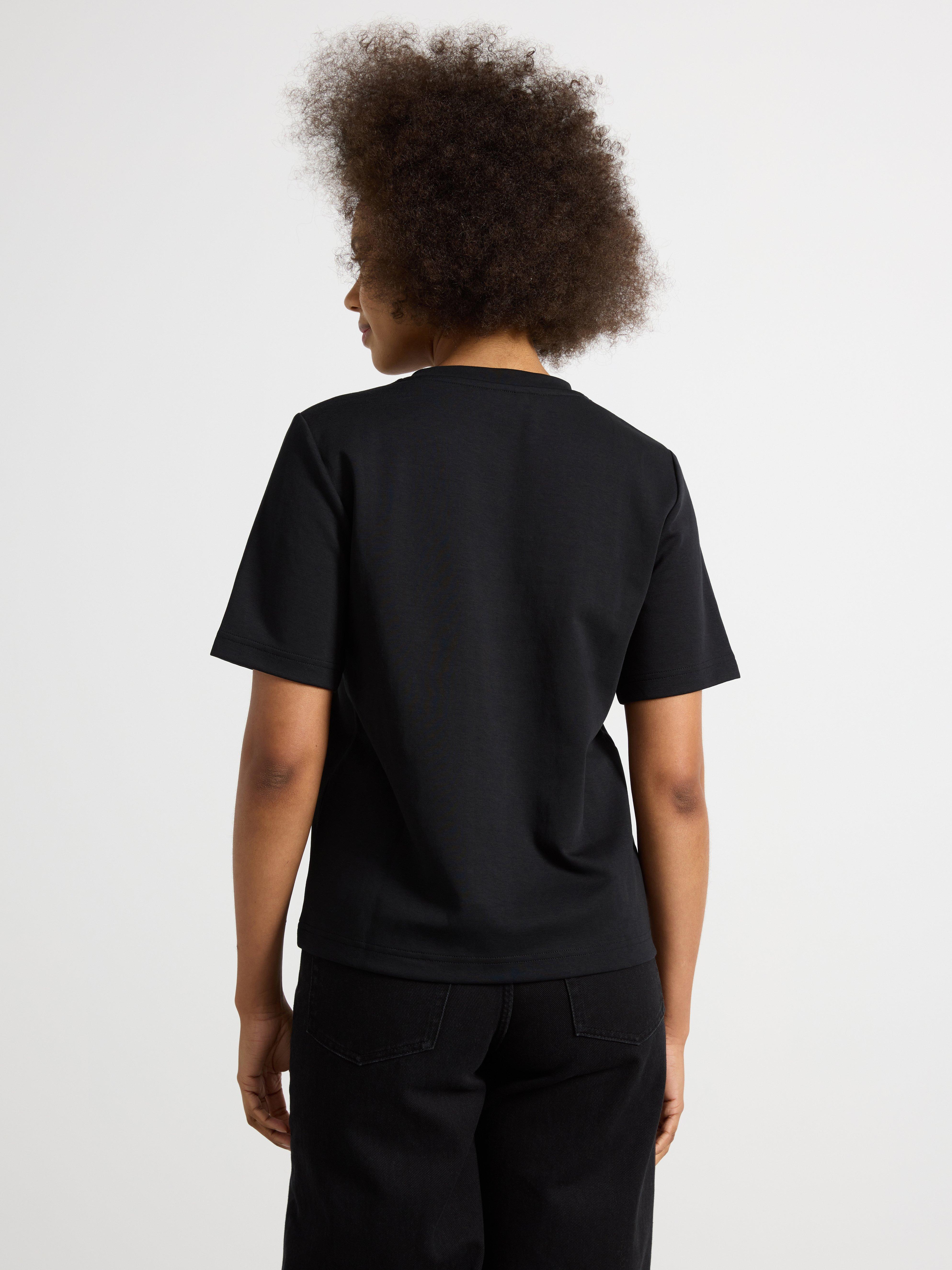 Camiseta i kraftig bomull Negro