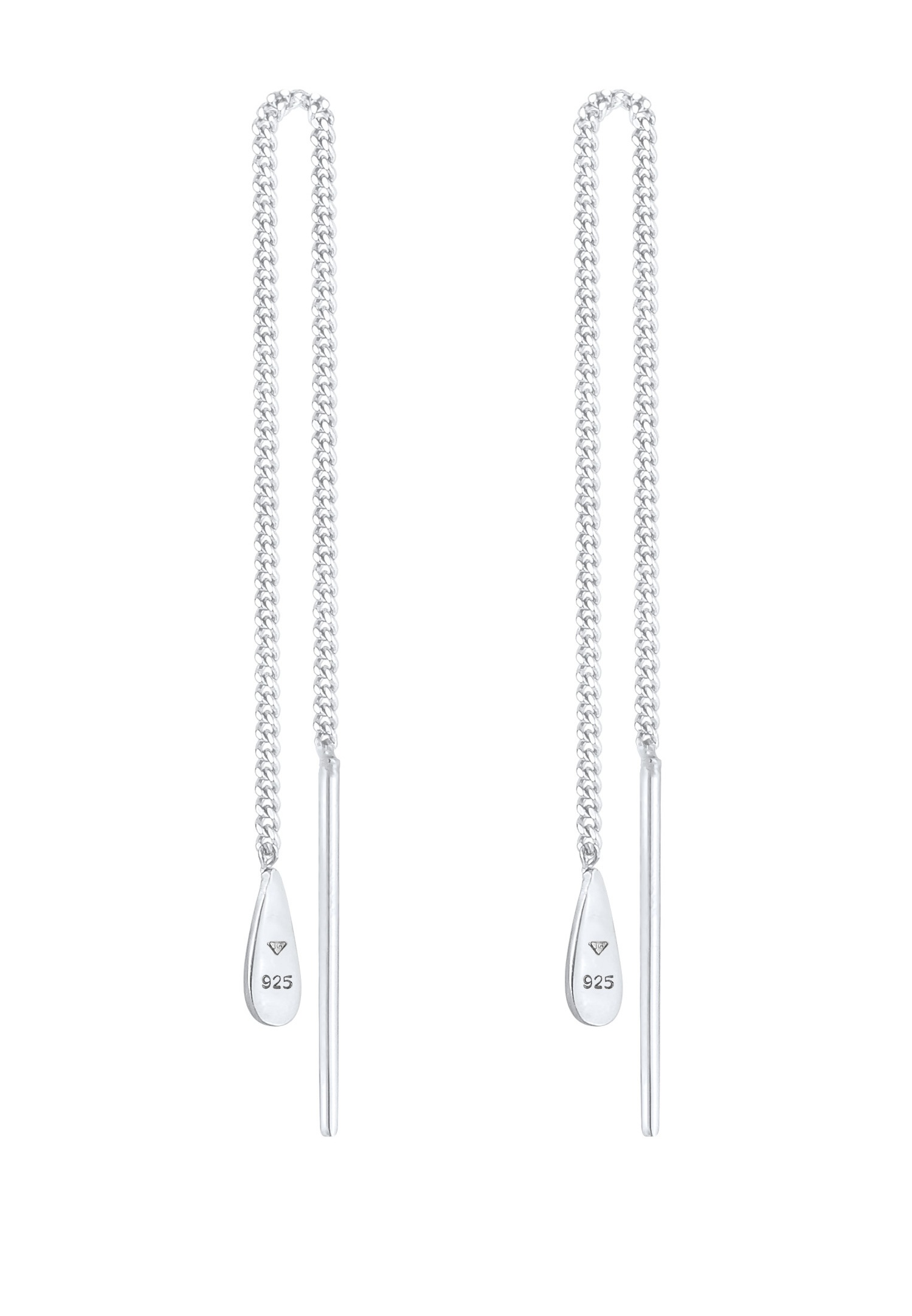 Elli Femmes Pendentif d'oreilles Goutte Pendentif Traversante Basique en Argent Sterling 925