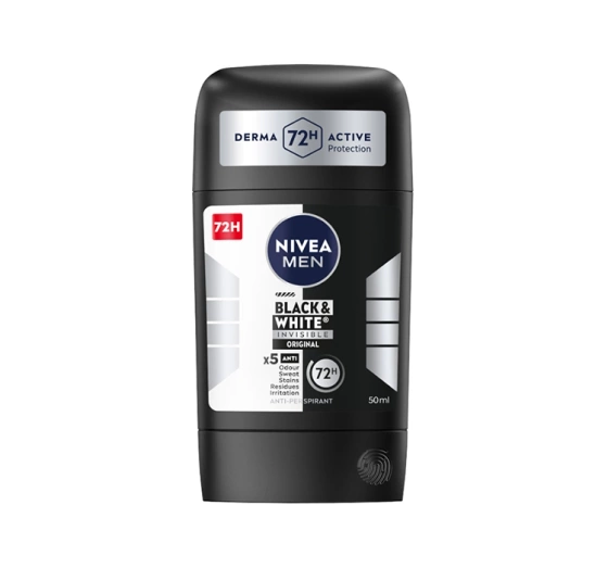 NIVEA MEN Black&White Invisible Original antyperspirant w sztyfcie dla mężczyzn 50 ml