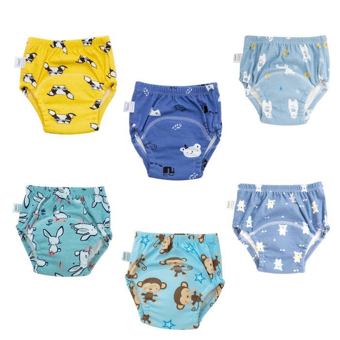 6 Packs de Culottes d'apprentissage de la propreté en Coton rembourrées pour bébés, Filles et garçons