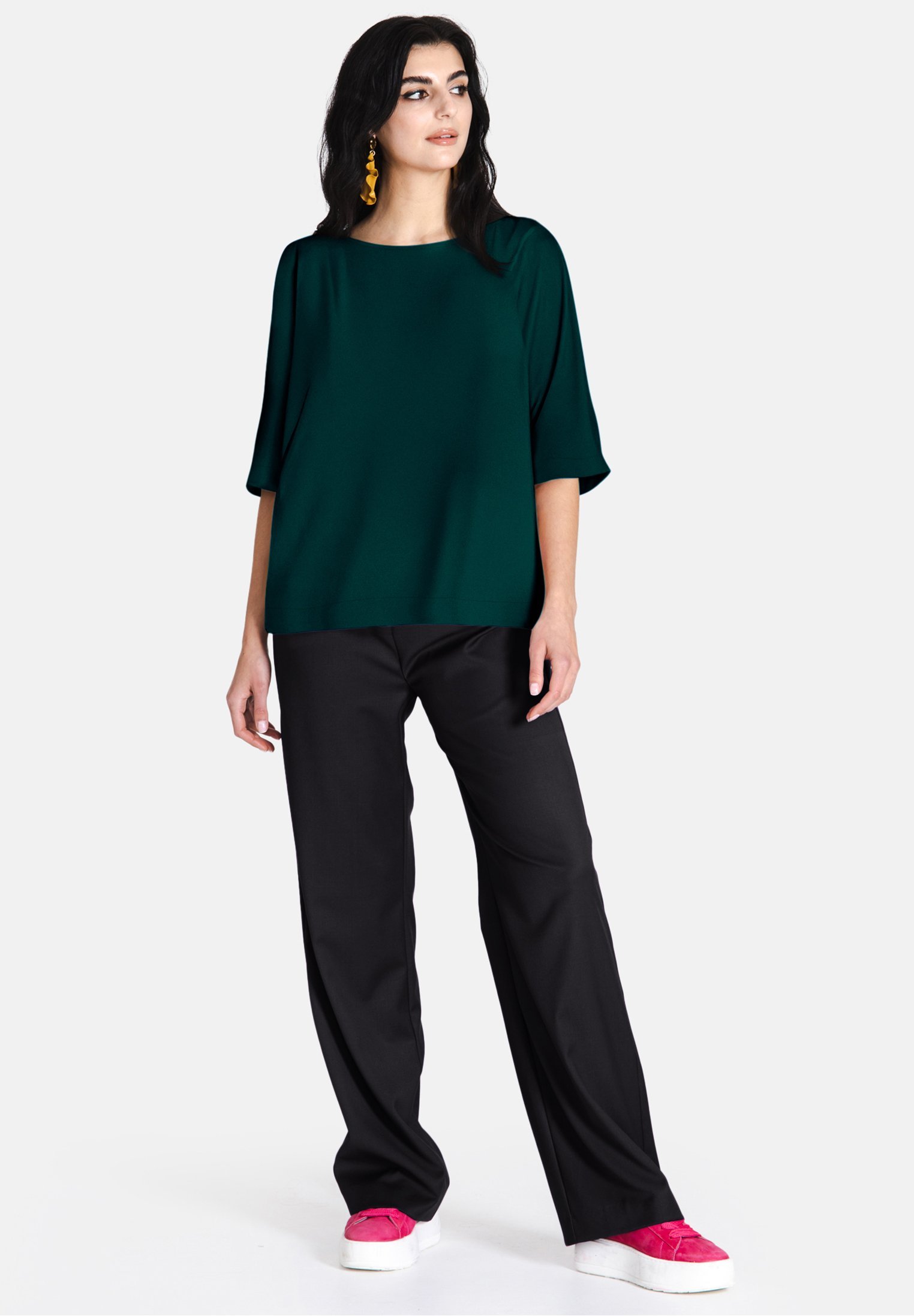 Jascha Stockholm PAPIN - Blouse - donkergroen