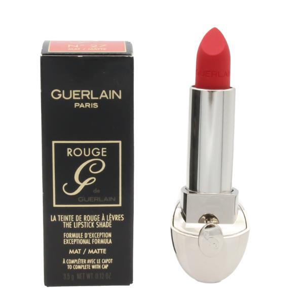 Barra de labios roja Rouge G de Guerlain, tono n.º 27 mate.