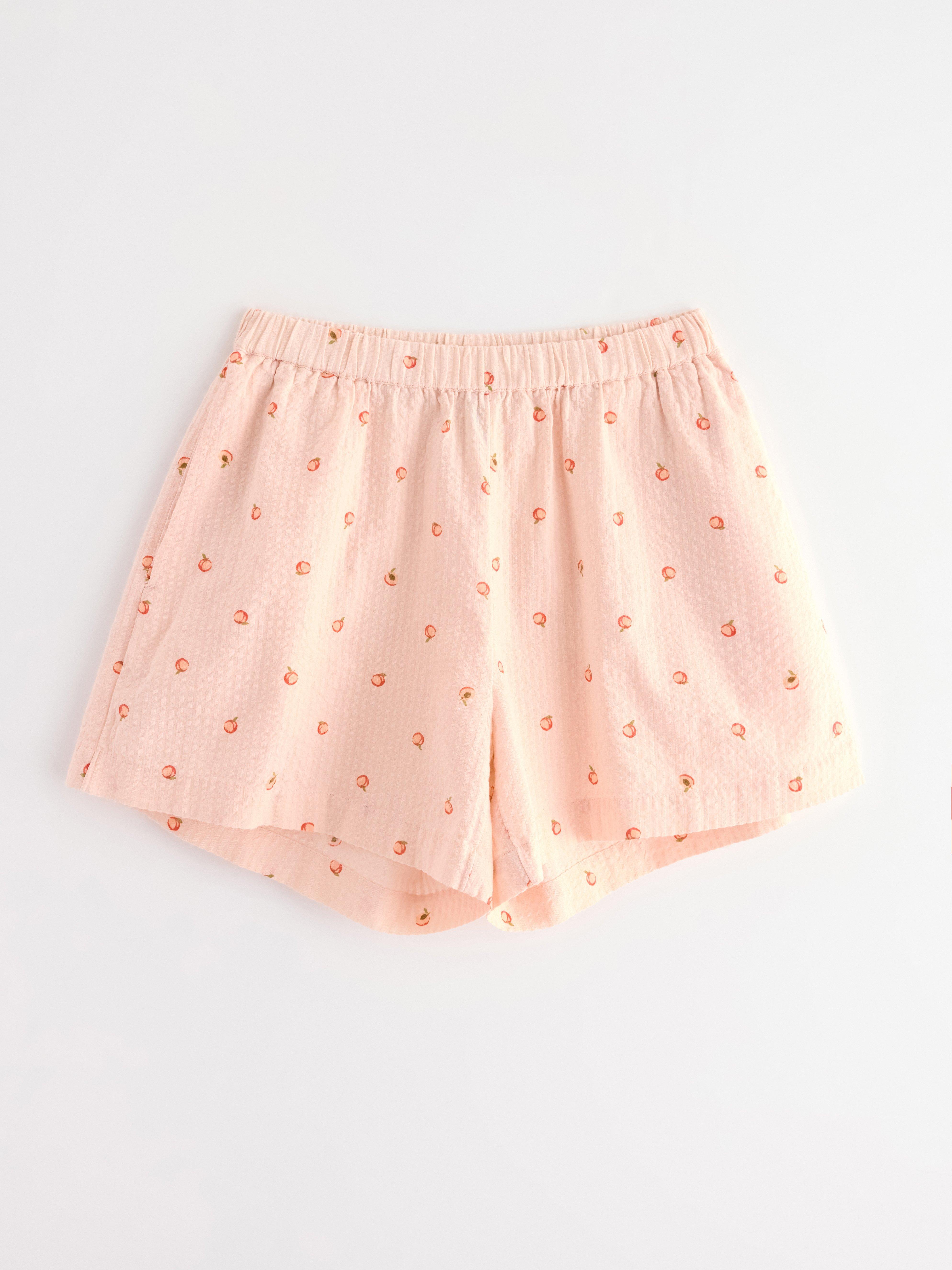 Pyjamasshorts i beek wave-farget lilla