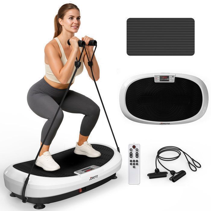 Vibration plate - JOROTO - JV60 4D - Triple silent motor - 10 modes (3 auto/7 manual) - Non-slip surface & timer