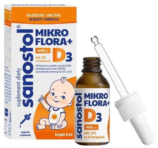 Sanostol Mikroflora + D3 Krople