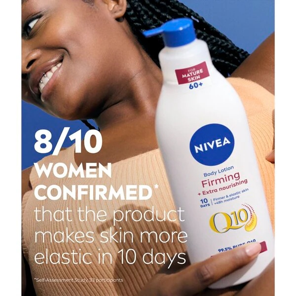 NIVEA Q10 stiprinošs un īpaši barojošs ķermeņa losjons ar pumpīti, 400 ml