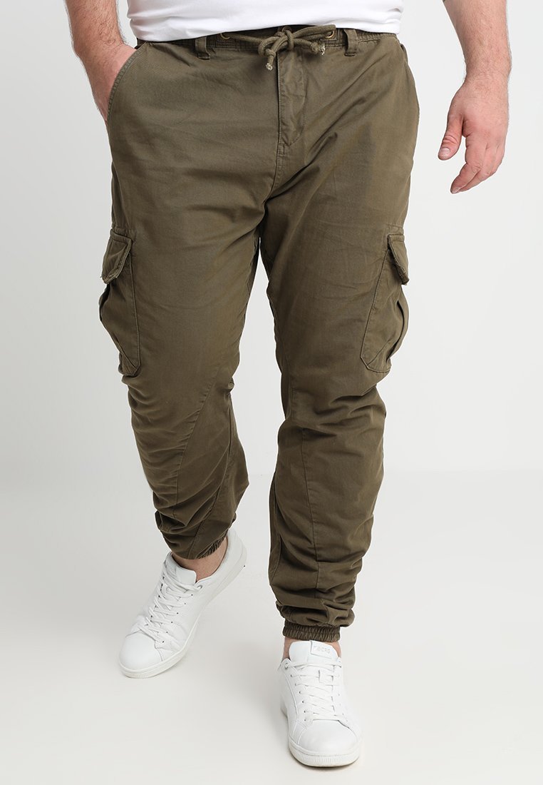 Urban Classics CARGO JOGGING PÜKSID - Cargo-püksid - oliivrohelised